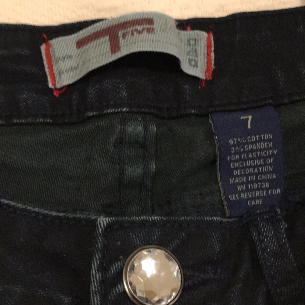 T Five dark denim jeans with blings size 7 - Picture 5 of 16
